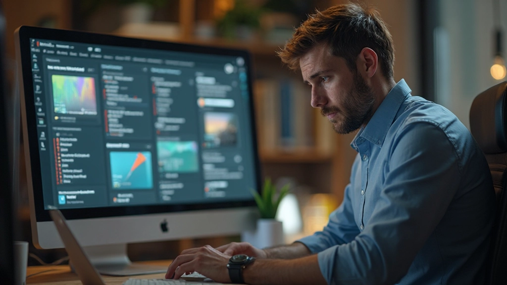 Iemand die fronst naar een computer scherm omringd door veel open tabbladen en notificaties, afgeleid en overbelast