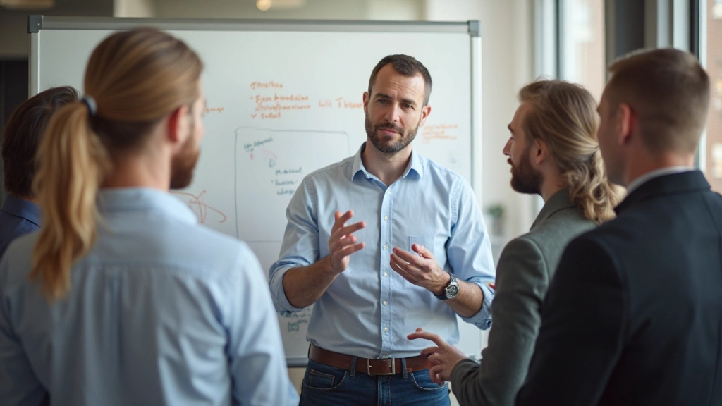 Team workshop sessie met meerdere deelnemers